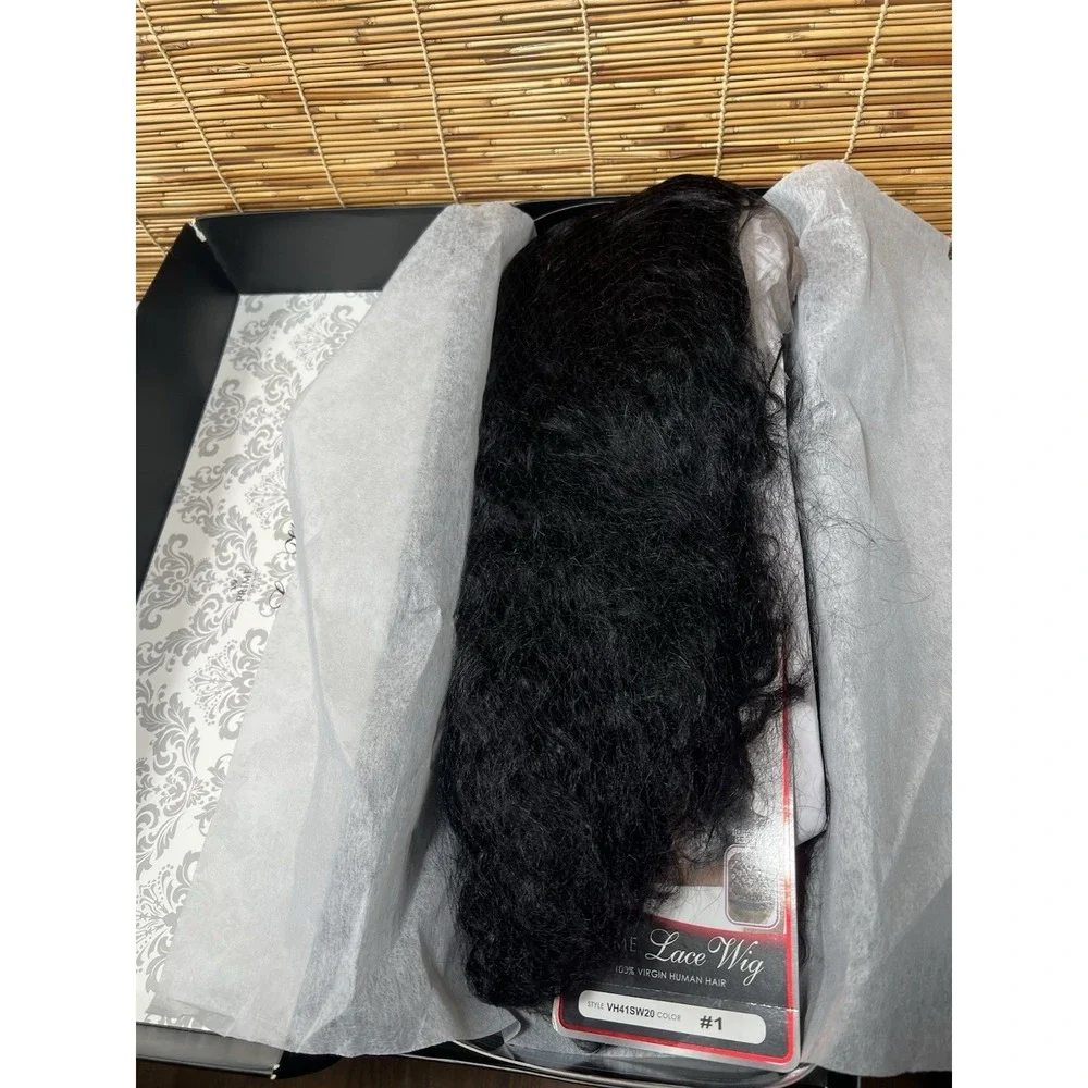 Prime Lace Wig HD 100% Virgin Human Hair ItemVH41SW20 Color #1 Style Wet&wave